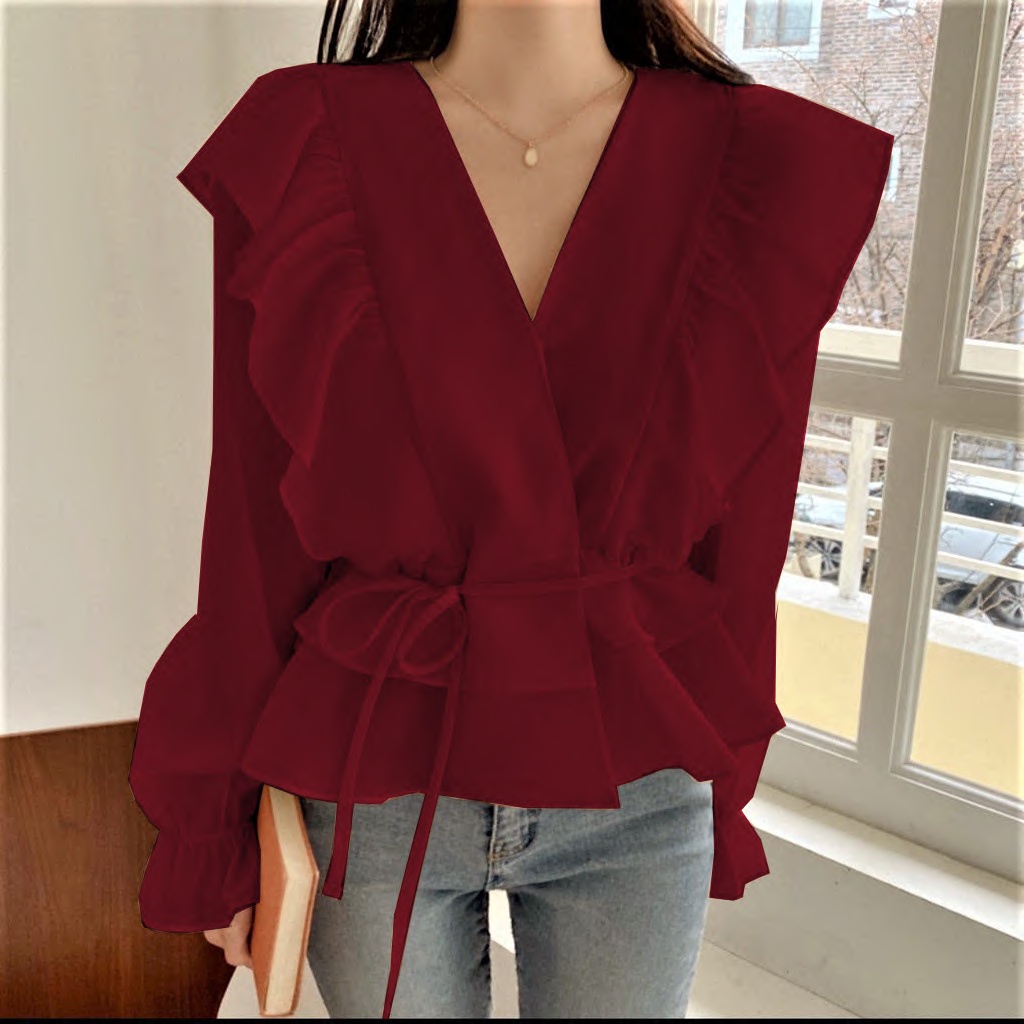 Donalda Ruffle Blouse Top