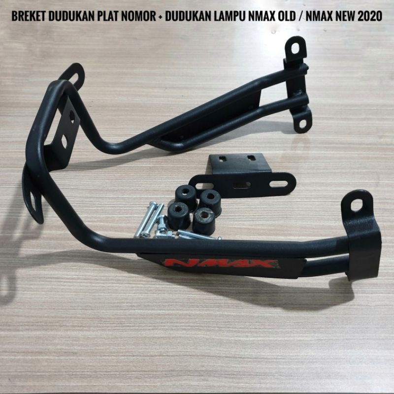 Breket Dudukan Plat Nomor dan dudukan Lampu Tembak Nmax Old Nmax New Aerox 155 Lexi