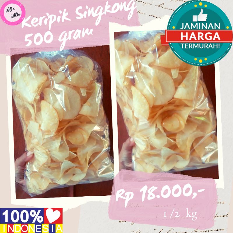 

Keripik Singkong 500 gram 1/2 kg Rasa Gurih Asin Original Makanan Keripik Jadul Oleh-oleh Khas Indonesia Murah Meriah balan Potongan Tipis Tanpa Bahan Pengawet Enak Gurih Renyah Lokal Bogor