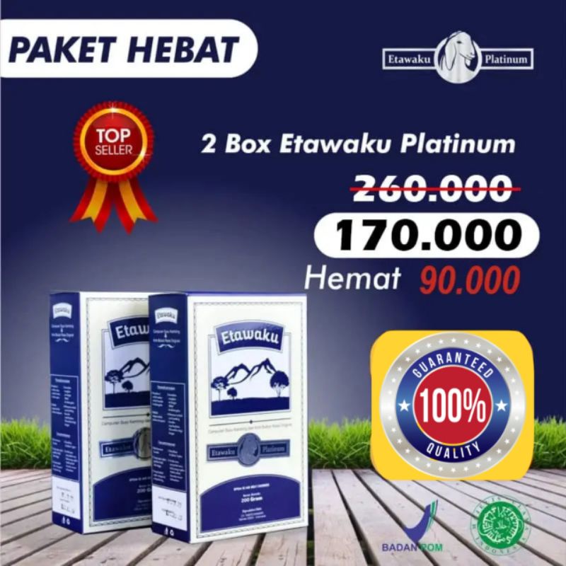 

ETAWAKU Platinum (Paket Hebat) 2 Box Susu Kambing Etawa Murni + Krimer Bubuk yang Berkhasiat Tinggi Memiliki Kandungan Protein dan Vitamin Kompleks yang lengkap dan Rendah Lemak serta Dapat Mengatasi Nyeri Persendian