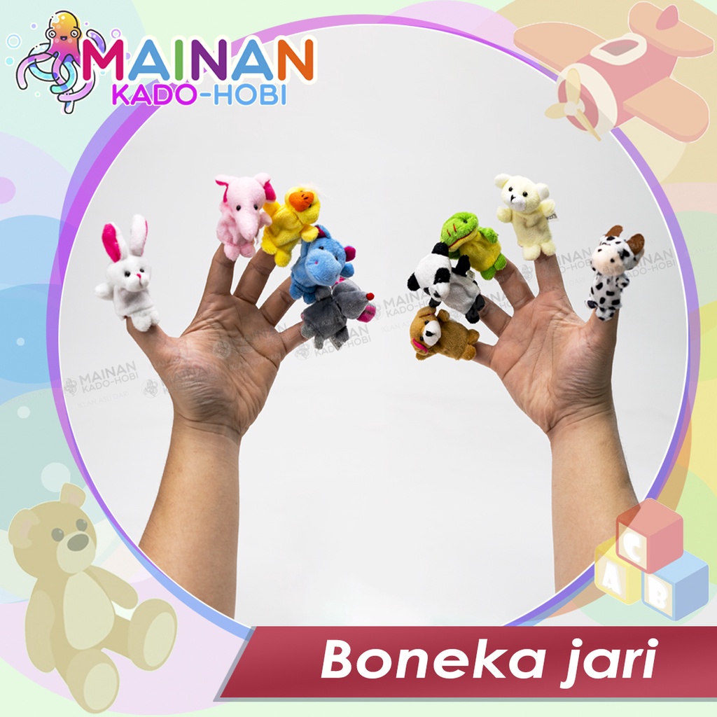 MAINAN EDUKASI SET BONEKA JARI TANGAN SERI HEWAN BINATANG ANIMAL