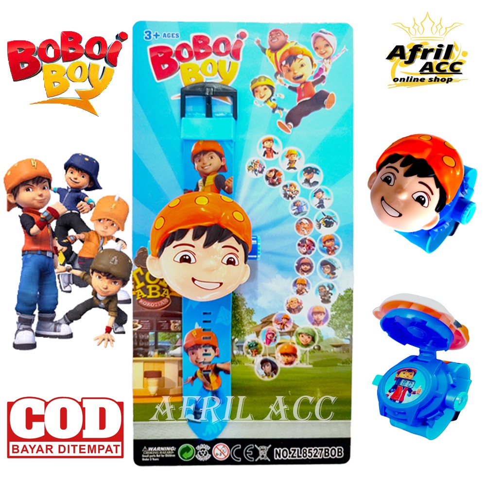 BOBOIBOY Jam Tangan Anak Jam Tangan Anak Proyektor 24 Jam Tangan Anak Keren buat Umur 3 Tahun+