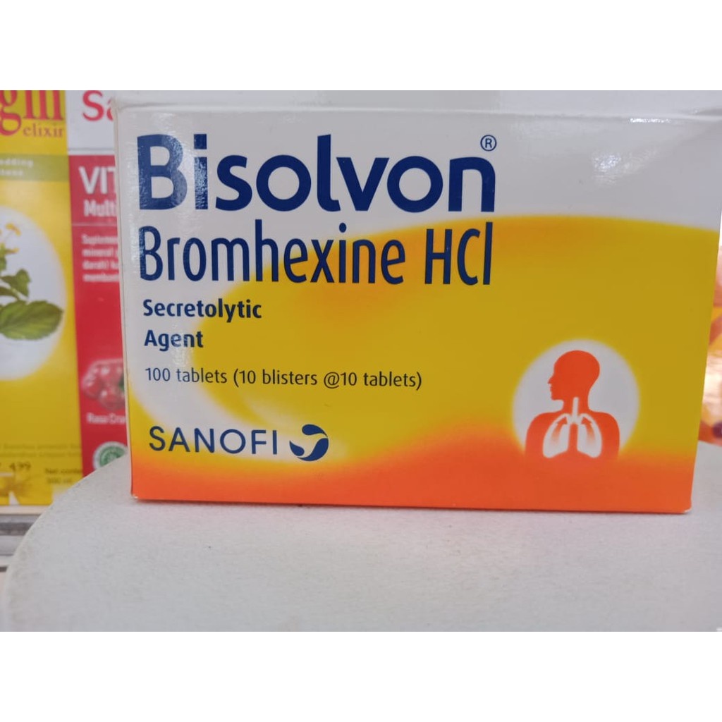 BISOLVON TABLET OBAT UNTUK BATUK BERDAHAK / PENGENCER DAHAK ISI 10 TABLET