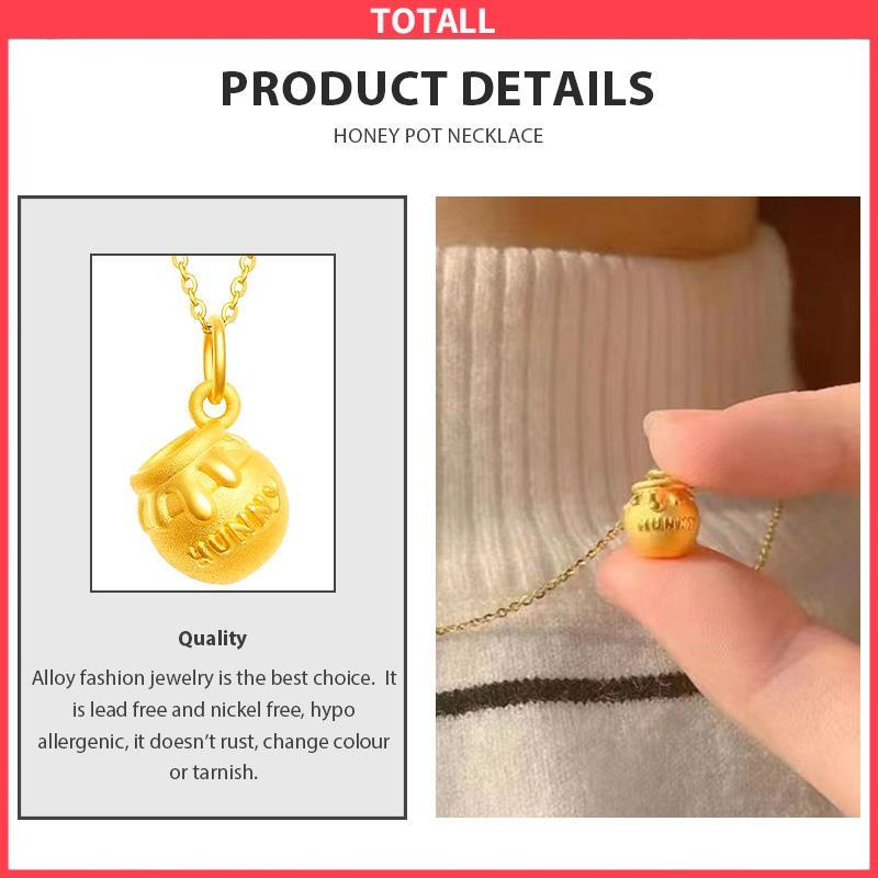 COD Kalung Winnie-the-Pooh Alloy Bahan Kartun Lucu Korea Gaya Aksesori Fashion-Totall