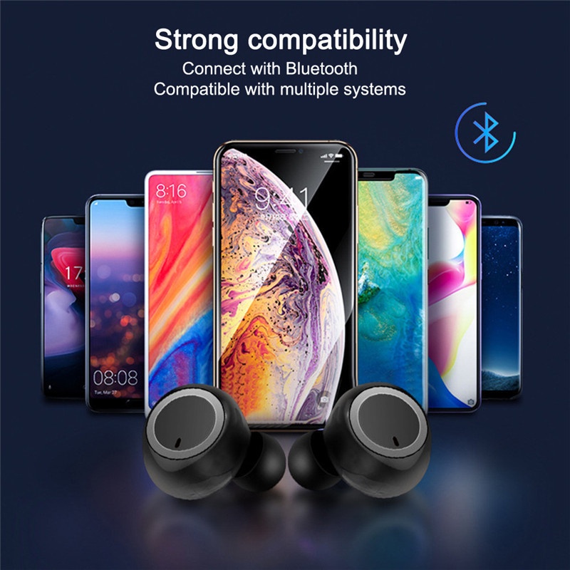 TWS-5 earphone Bluetooth HIFI BASS Stereo music telfon gaming daily wireless headset Smart Touch with mic TWS5