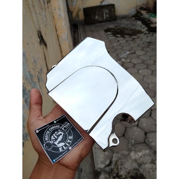 TUTUP GIR DEPAN MEGAPRO HIU LAMA CHROME ORIGINAL