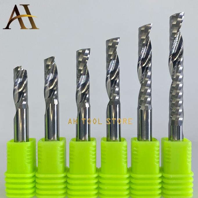 EndMill 1 Flute D 6mm Cnc Router Cutter Bit End Mill Akrilik Kayu Acp