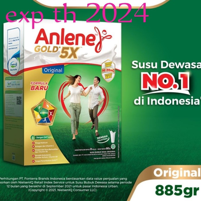 

[NEW] susu bubuk ANLENE gold 5x original 885g