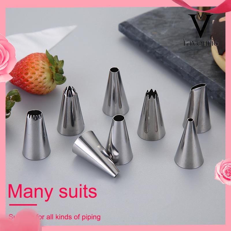 CODCupcake Nozzles Stainless steel piping nozzle Stainless steel piping nozzle Spuit Baking Cake Decorator-FA