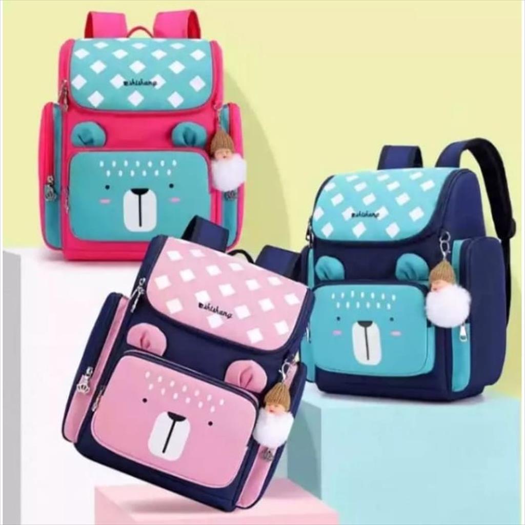 GH 227 - Tas Ransel Teddy Bear Backpack Fashion Wanita Tas Sekolah Anak Laki-laki dan Perempuan