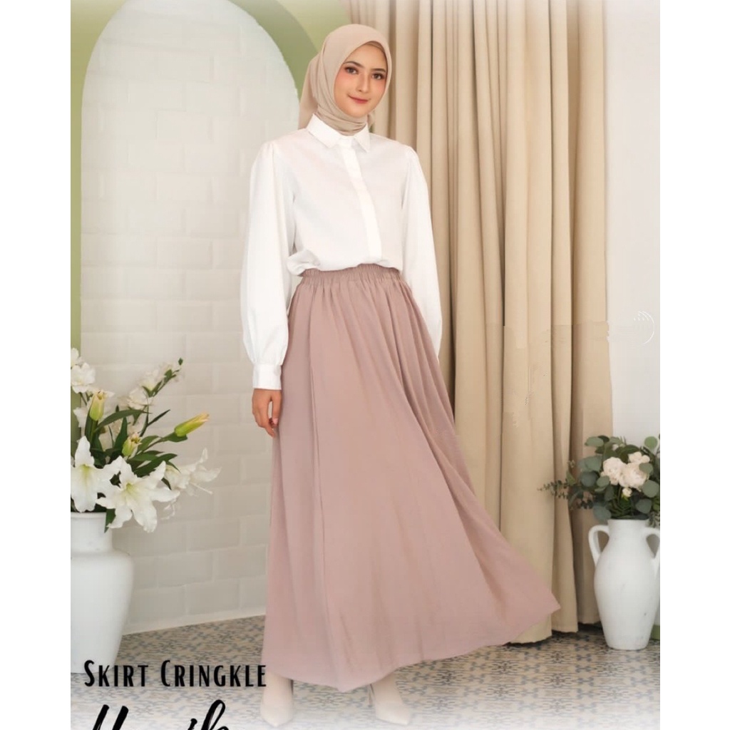 Mirabel ROK PREMIUM WANITA MUSLIMAH AIRFLOW CRINCKLE DEODORA PREMIUM RAYON