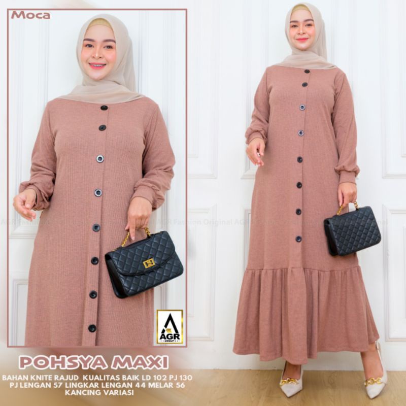 gamis knit POHSYA MAXY (malika)