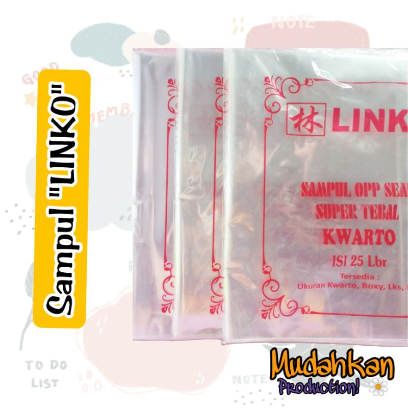 

Sampul Buku Plastik LINKO isi 25 / Cover Buku / Sampul Bening / Sampul OPP SEAL