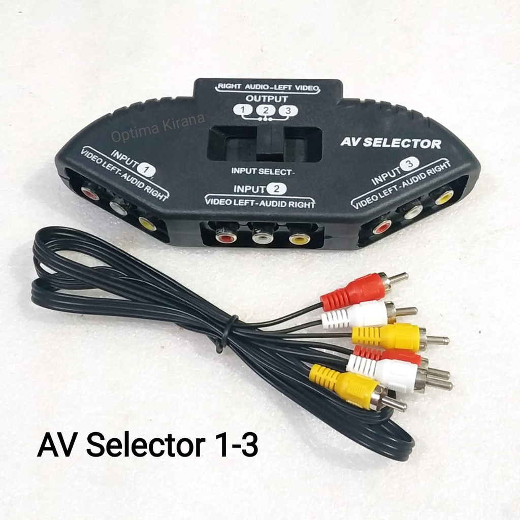 AV RCA SELEKTOR atau Audio Video SWITCHER atau GAME SELECTOR 1-3