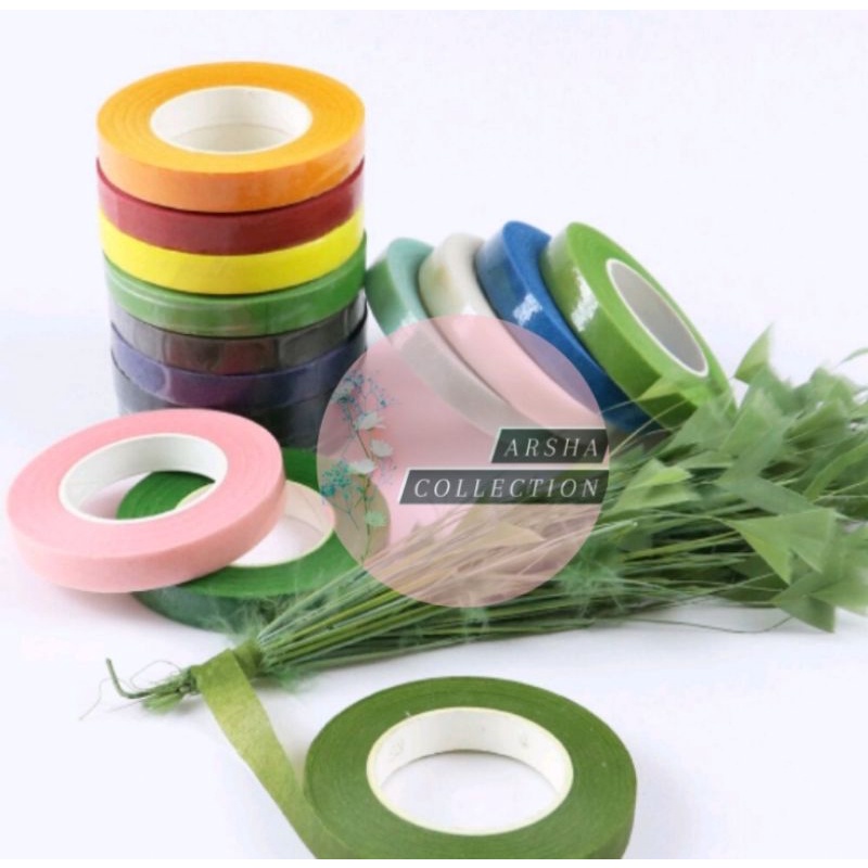 

Solatip bunga//solatip untuk tangkai bunga perslop(isi 12 roll)//flora tape