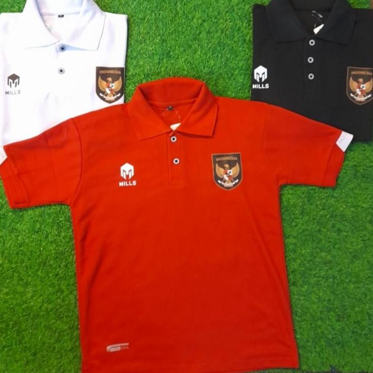 Ready POLOSHIRT TIMNAS INDONESIA 2022 / BAJU TIMNAS INDONESIA ( pilihan logo garuda sablon dan bordi