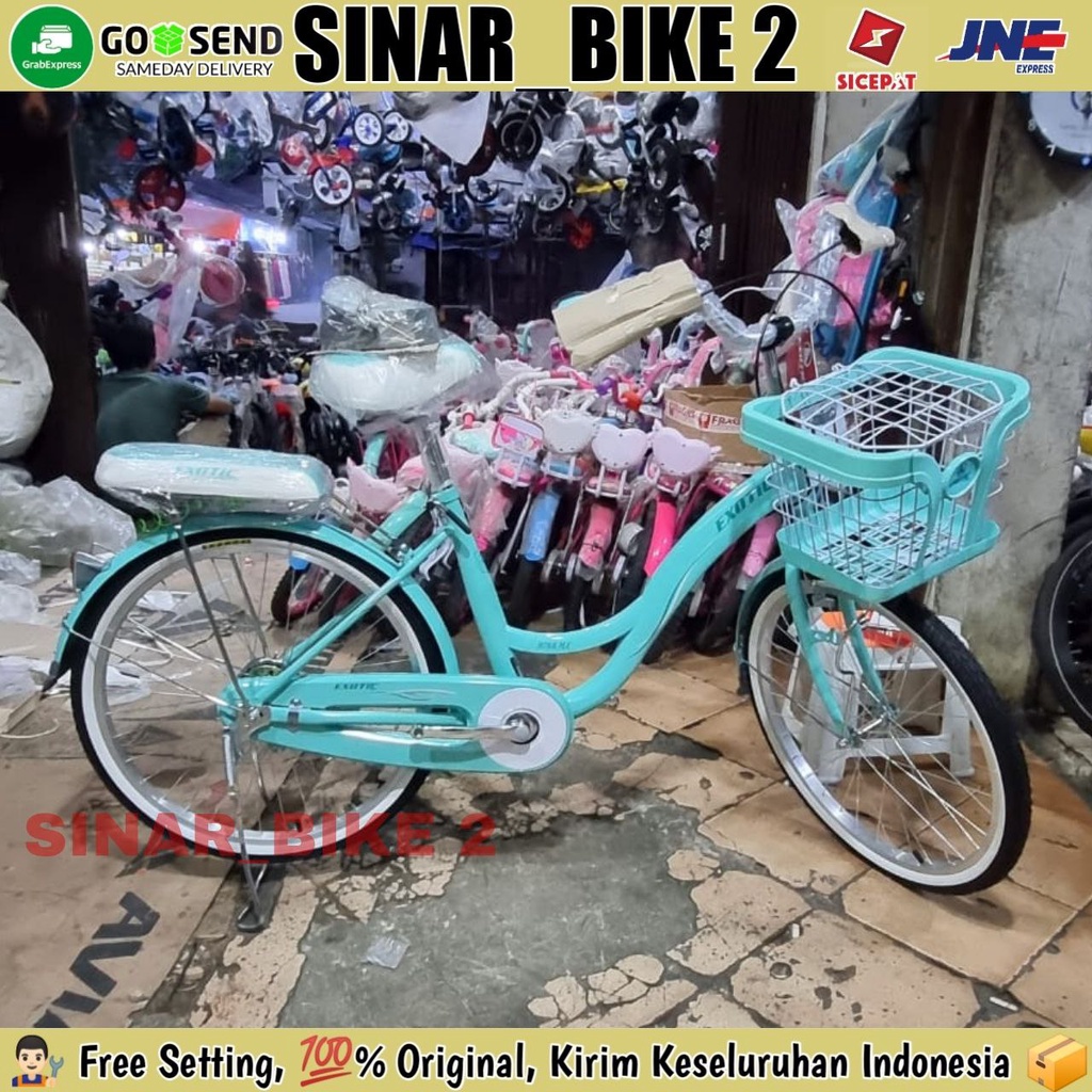 Sepeda Keranjang Remaja Dewasa EXOTIC ET 9788 MX  NEW COLOR Ukuran 20,24 &amp; 26 Inch Citybike