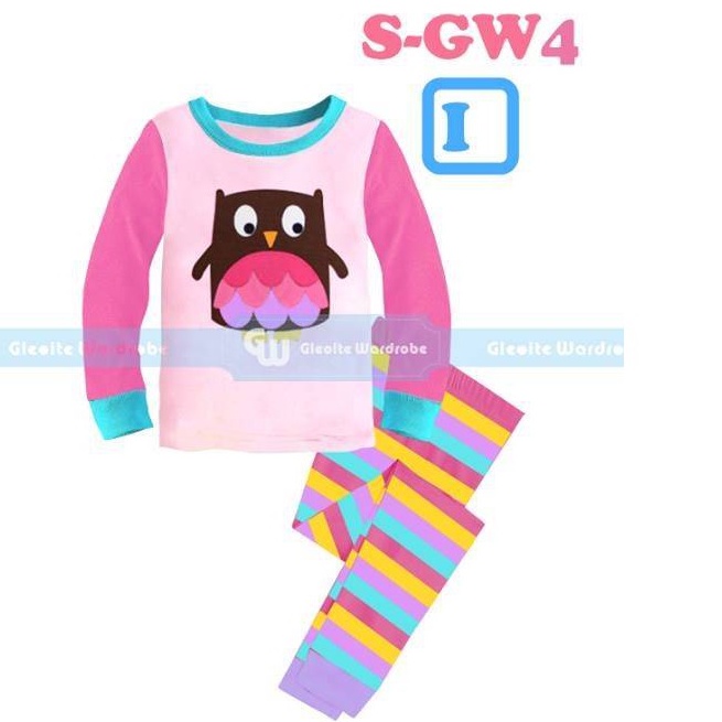 PIYAMA BAYI PEREMPUAN  OWOL PINK 3 BULAN - 2 TAHUN
