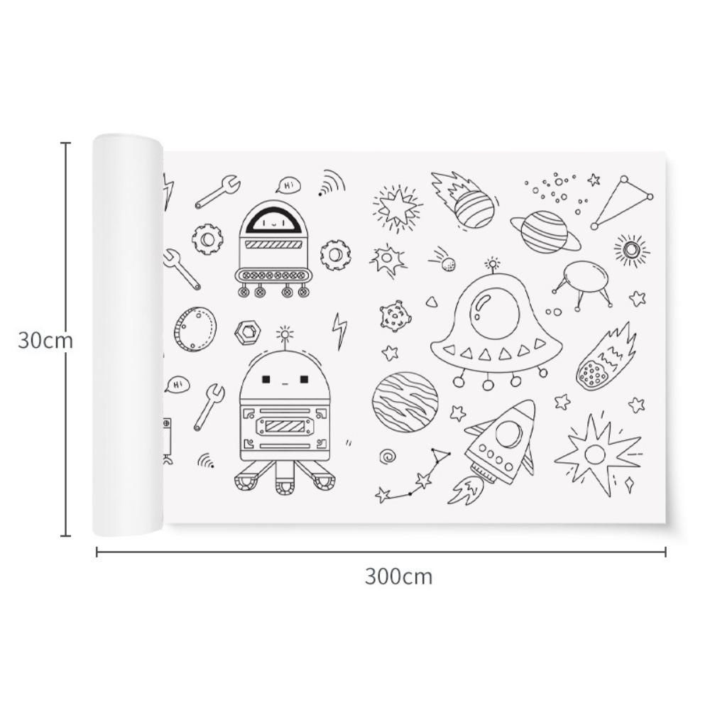 Needway Roll Gambar Anak Dewasa Children Gouache Art DIY Toys Drawing Sticker Little Artist Kertas Isi Warna