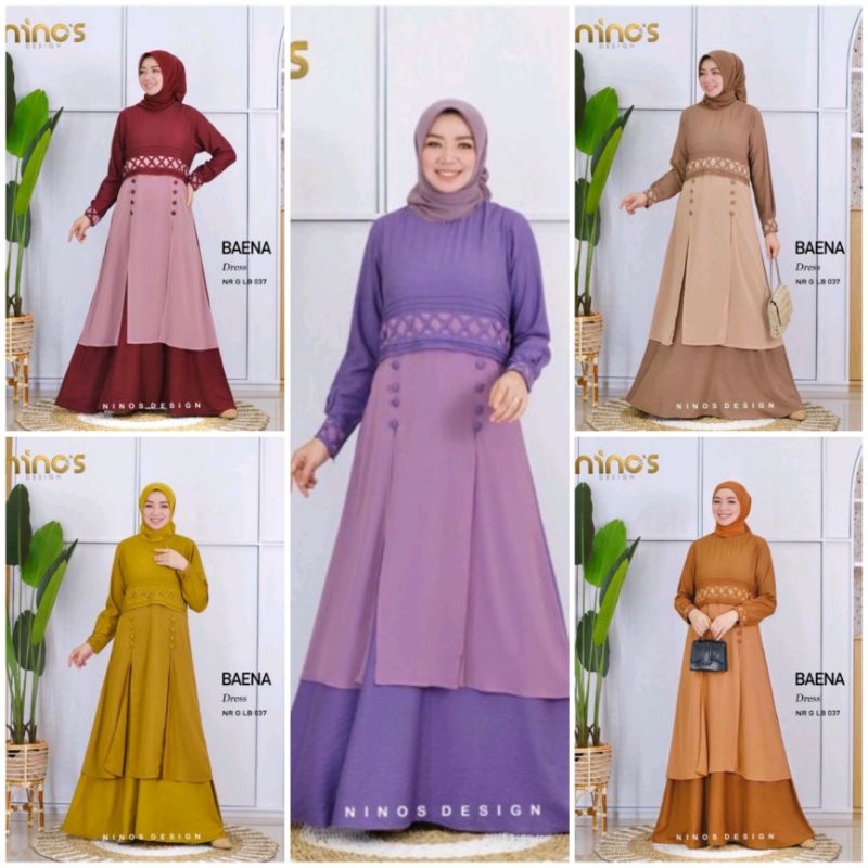 DRESS GAMIS BAENA NINOS TERBARU BY NINOS DESIGN ORIGINAL 037