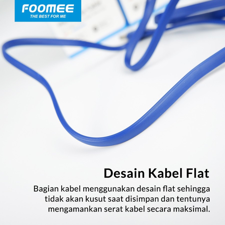 Trend-Foomee FD100-L Kabel Data Lighting Flat Fast Charging 2.4A iPhone