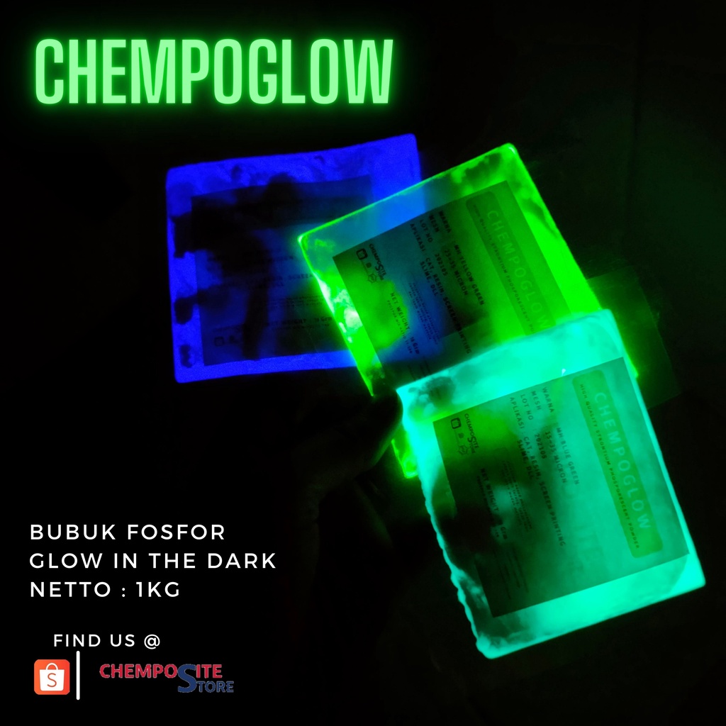 Bubuk fosfor glow in the dark strontium / bubuk phosphorescent 1kg