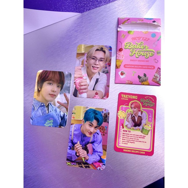 MD BAKER HOUSE Photocard Taeyong Recipe Card, Haechan Selca, Mark Concept, Johnny Concept