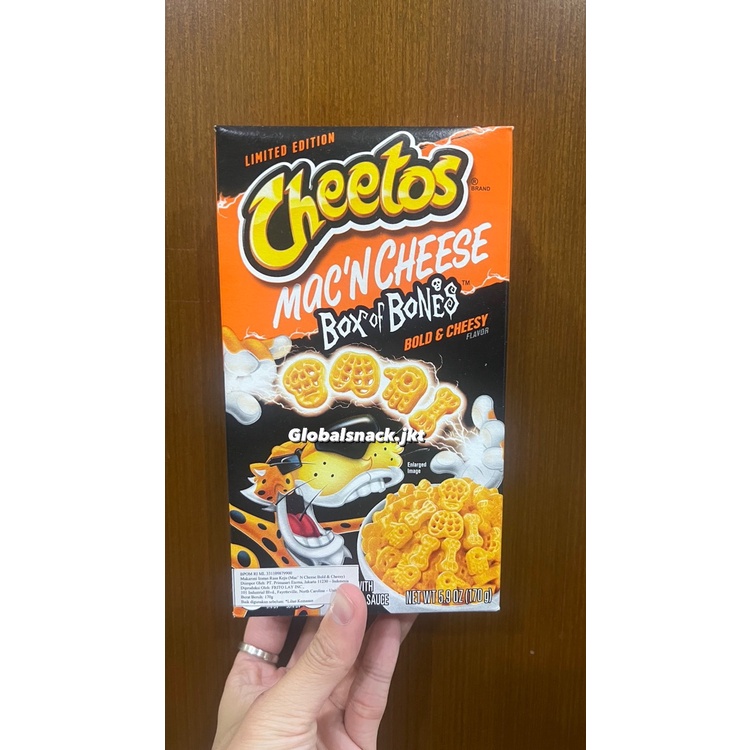 

CHEETOS MAC AND CHEESE BOX OF BONES BOLD AND CHEESY LIMITED EDITION