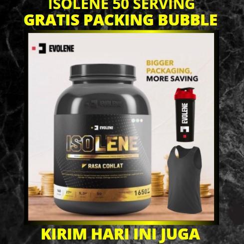 

[BAYAR DITEMPAT] ISOLENE 50 SERVING EVOLENE COKLAT HALAL BPOM RASA COKLAT STRAWBERRY VANILA ISOLATE 1,65KG ISOLEN EVOLIN EVOLEN EVOLINE