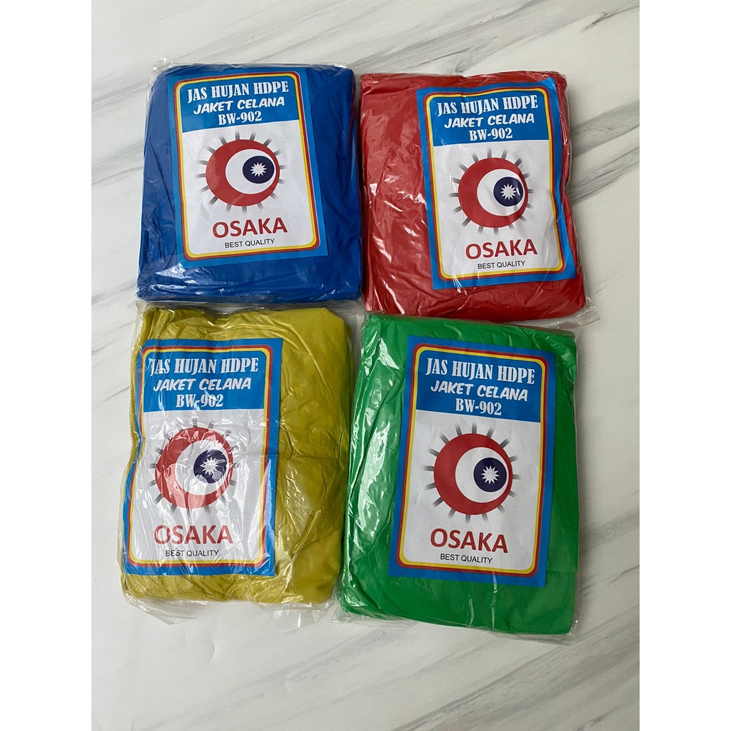 Jas Hujan Plastik Jaket Celana Ponco Murah HDPE