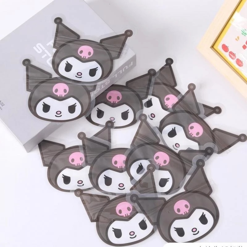 5 Pcs Kawaii Penyimpanan Perhiasan Kecil Ziplock Bag Sanrioed Anime Kartun Gadis Hati Transparan Alat Tulis Anti Debu PVC Bags