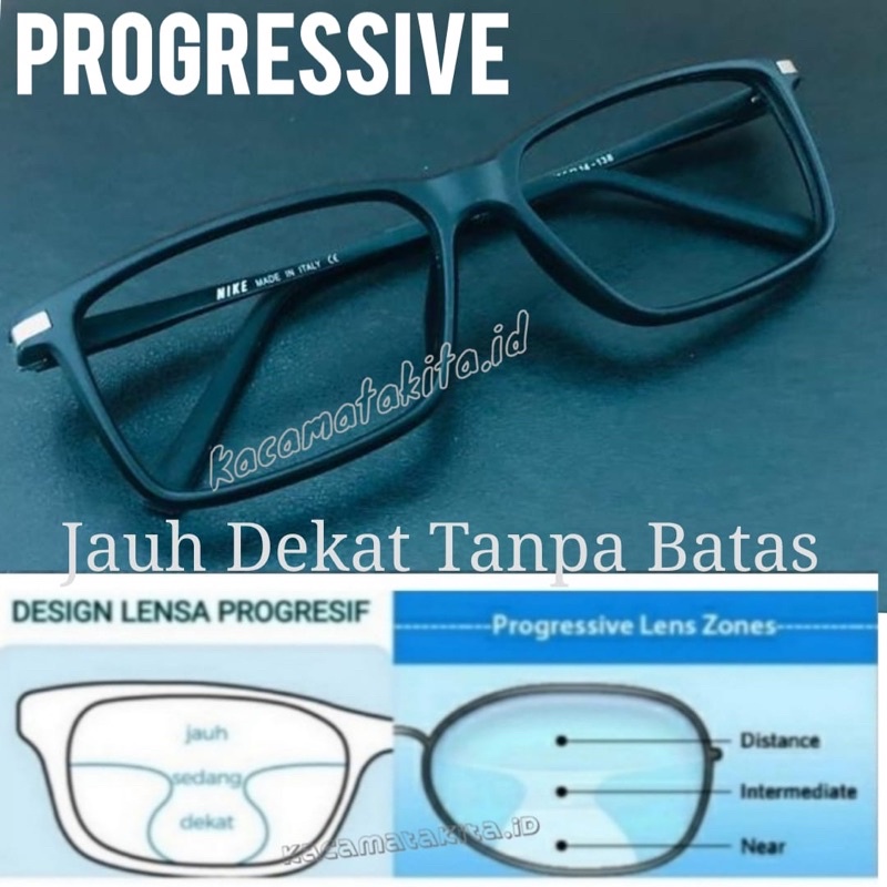 kaca mata plus progresif kacamata baca jalan jauh dekat tanpa batas