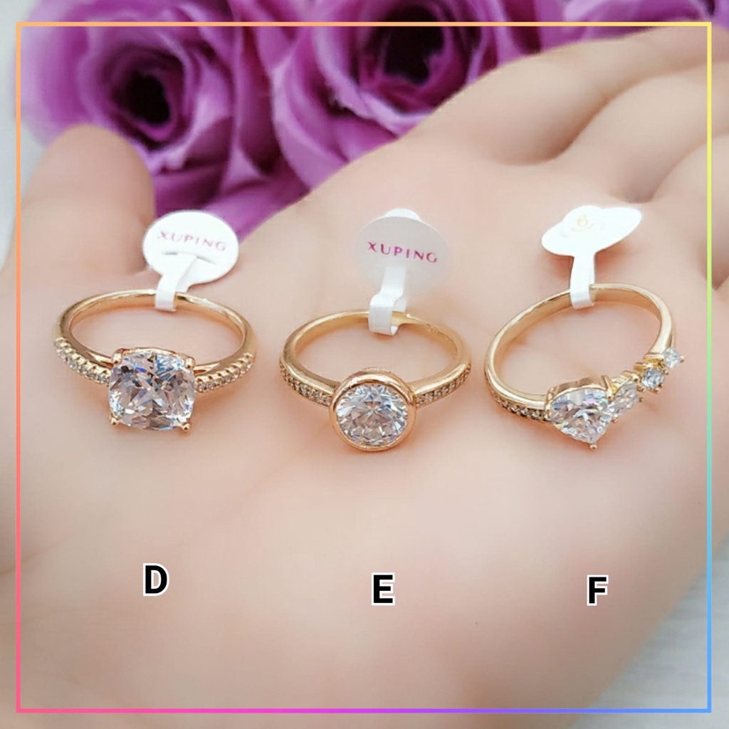 Cincin xuping cincin dewasa premium permata kilau super elegan dan cantik lapis emas gold A176