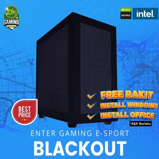 PC Rakitan EnterKomputer Gaming E-Sports Blackout