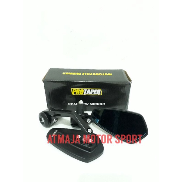 SPION JALU OVAL BAR END KACA BIRU FULL CNC BONUS KUNCI L