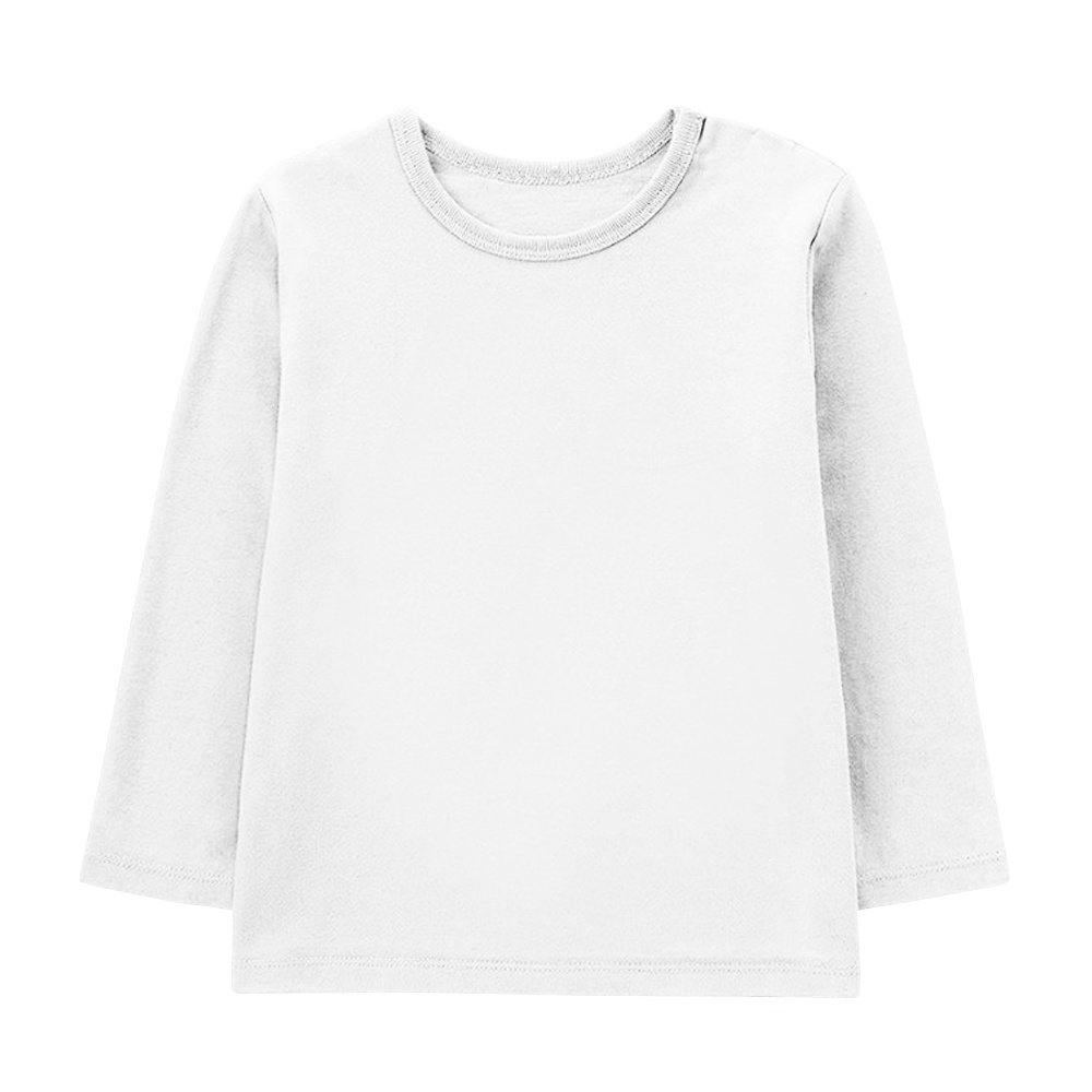 Kaos Polos Lengan Panjang Anak Laki-laki dan Perempuan Unisex Warna Putih