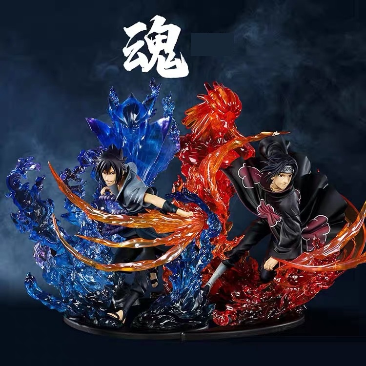 Itachi Sasuke Uchiha Action Figure Naruto Tinggi 22CM Bisa digabung