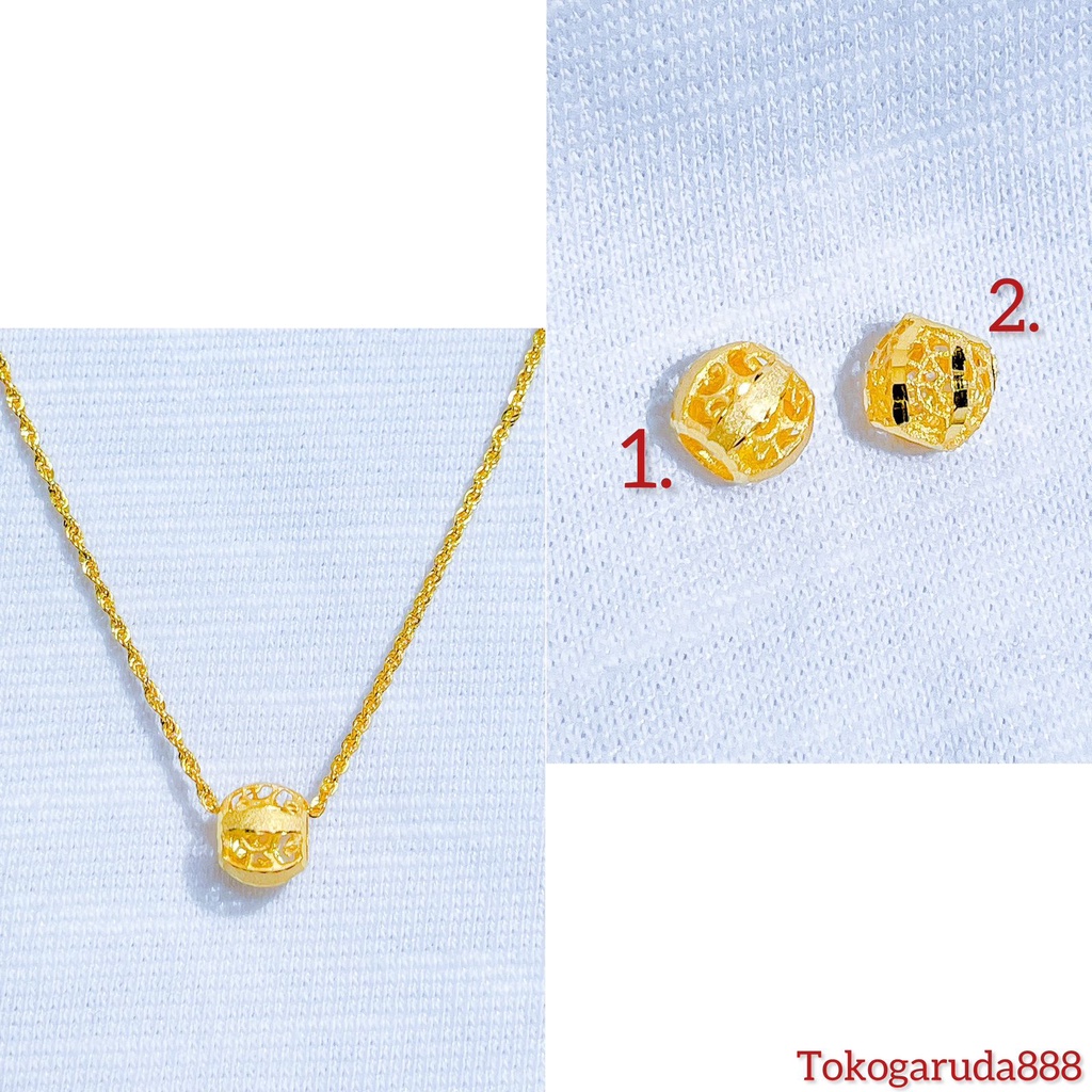 Charm bola anak dan dewasa emas asli kadar 700 70 16k pandora liontin kalung tali gelang mainan rantai boba krawang setengah gram gold pendant