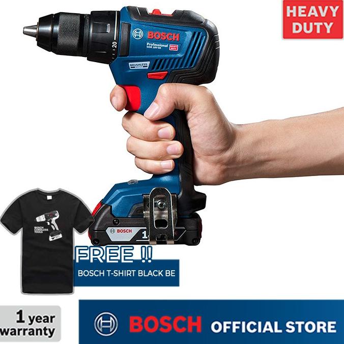 Bosch Brushless Drill Driver / Bor Obeng Baterai 18Volt GSR 18V-50 boschpti Kualitas Baik