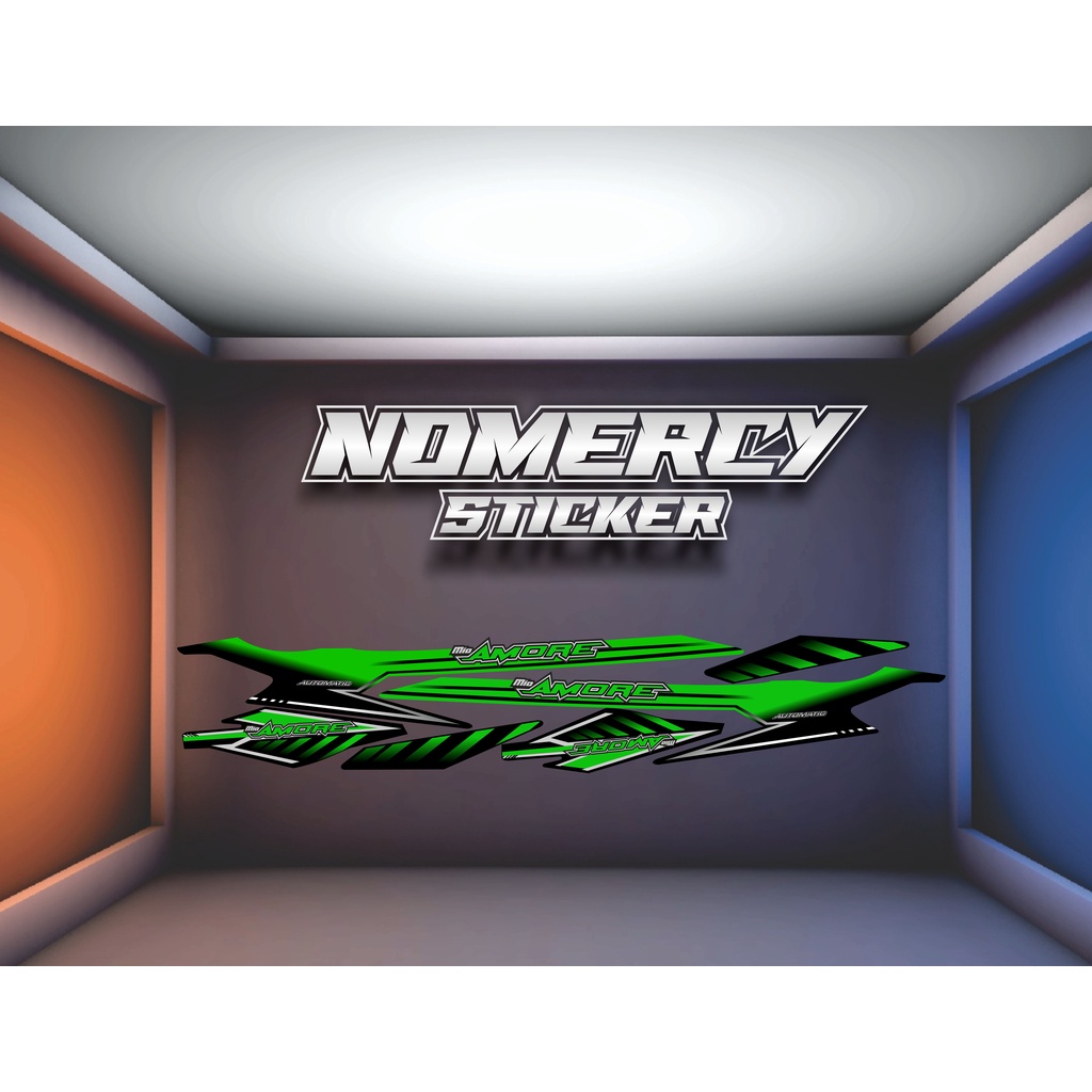 (Bisa COD) Striping Stiker Variasi Thailand Motor Yamaha Mio Sporty merah mewah 1.4