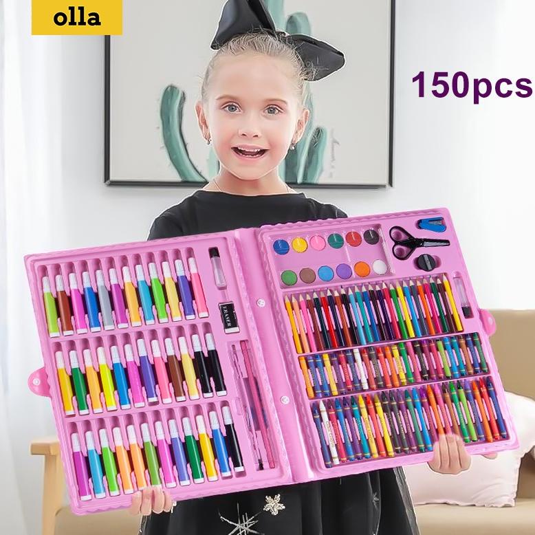 

OLLA OIL PASTEL 150/168PCS KRAYON SET PENSIL WARNA & ALAT MENGGAMBAR / ALAT TULIS & MENGGAMBAR 150 IN 1 TERLARISS...,,,,,