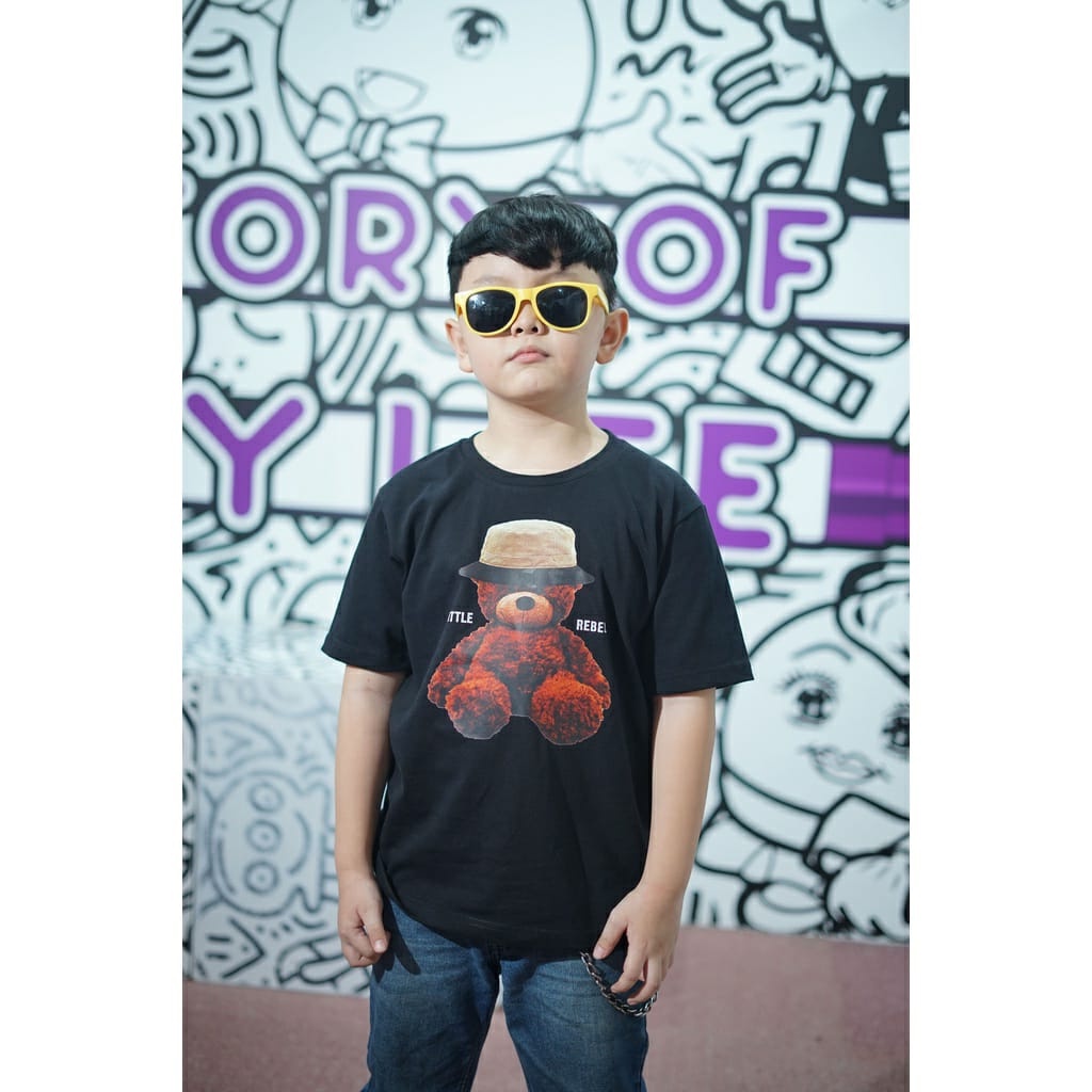 Kaos Anak Laki Laki Cool Teddy Umur 7 - 12 Tahun