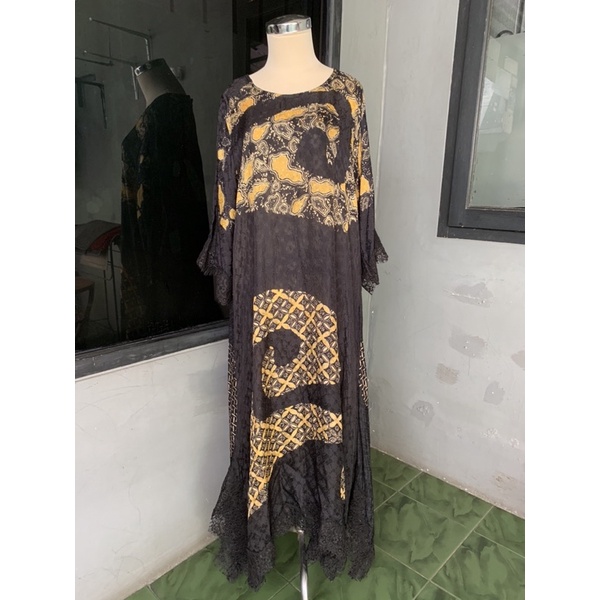 preloved dress viscose / baju kondangan / dress batik viscose