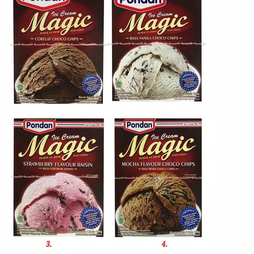 

12.12 ✨SALE✨ Es Krim Instan Pondan Ice Cream Magic rasa Stroberi/Durian/Vanilla/Cokelat/Neapolitan/kacang hijau/m !