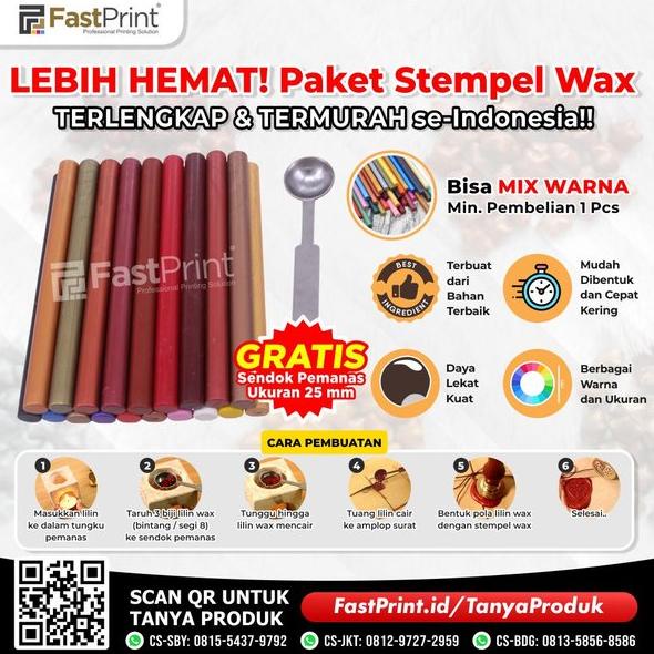 

Terlaris Paket Murah Seal Wax Segel Stempel Lilin Sealing Stamp Batang Candle Spoon 29 MM 29MM Termurah