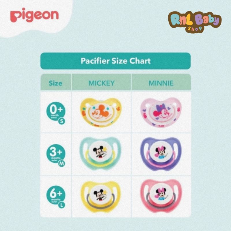 Pigeon Pacifier Fun Friends Disney Mickey &amp; Minnie - Empeng Bayi