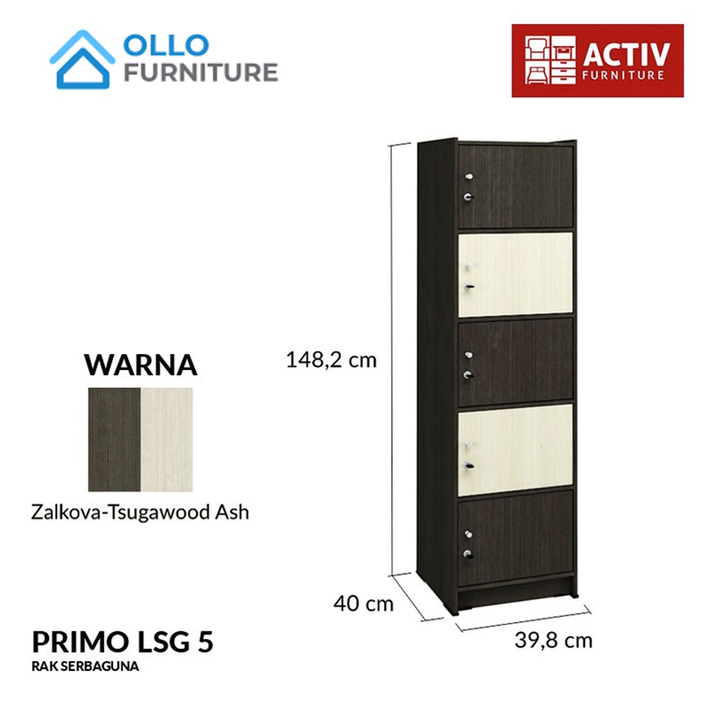 Lemari Serbaguna Susun Activ Furniture Primo LSG