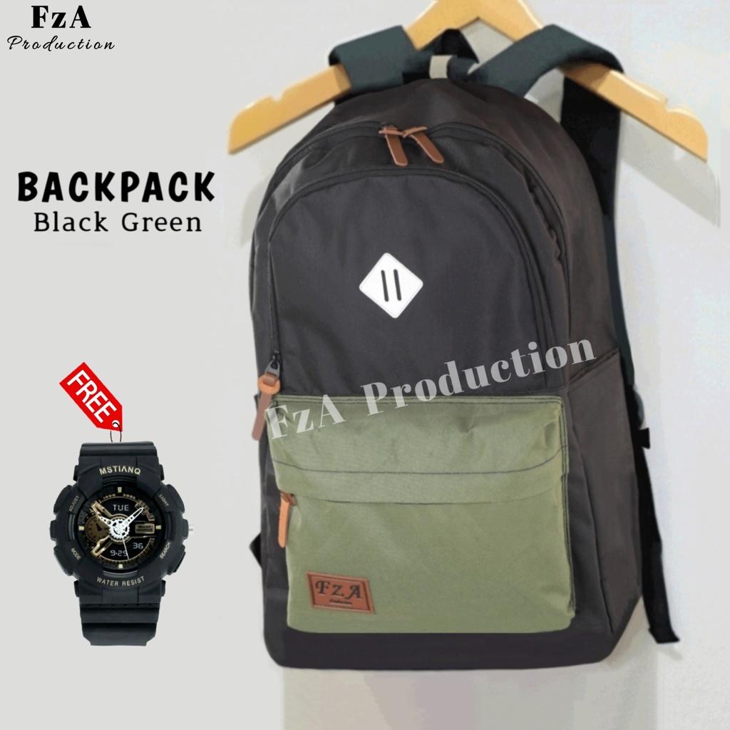 Tas Ransel Punggung Distro Casual Pria Wanita / Tas Ransel Laptop Original - FzA FREE JAM Pria Sport