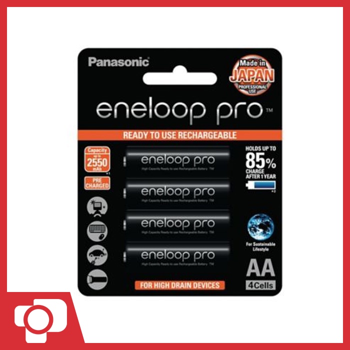 PANASONIC ENELOOP PRO AA 2550MAH BLACK ISI 4 BATERAI