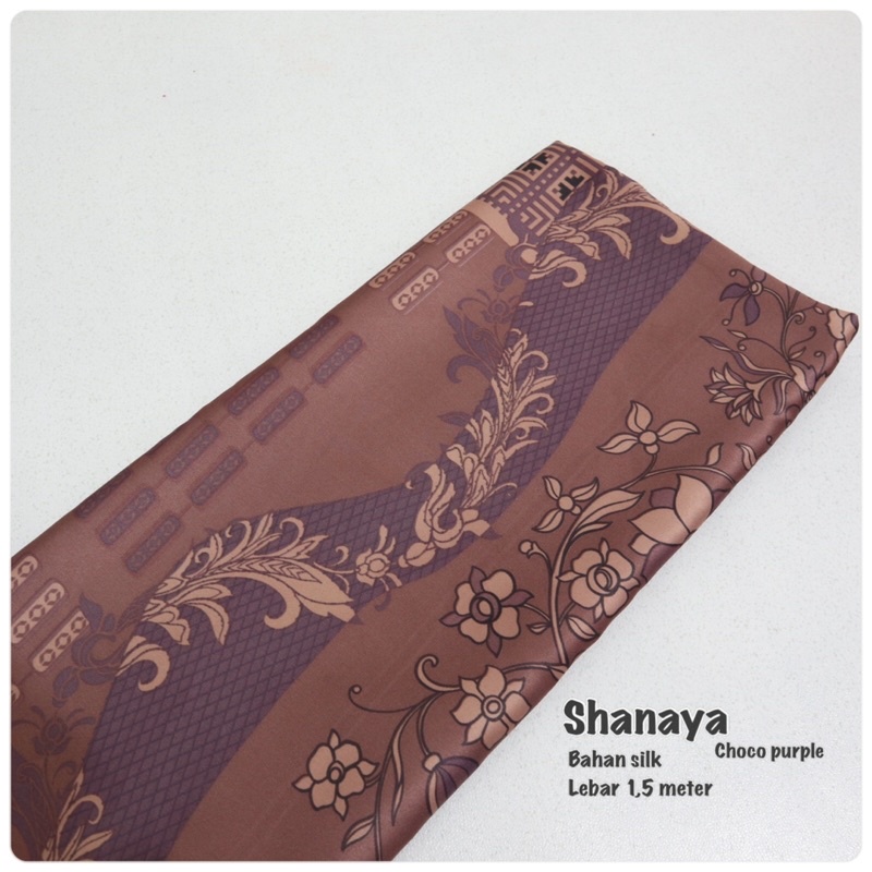 Bahan Kain silk meteran Shanaya / bahan gamis seragam sarimbit / kain silk meteran